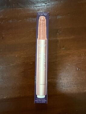 tarte Maracuja Juicy Lip Plump — rosy copper shimmer glass